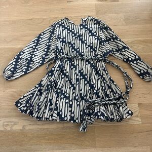 Rhode Ella Dress in Navy Print